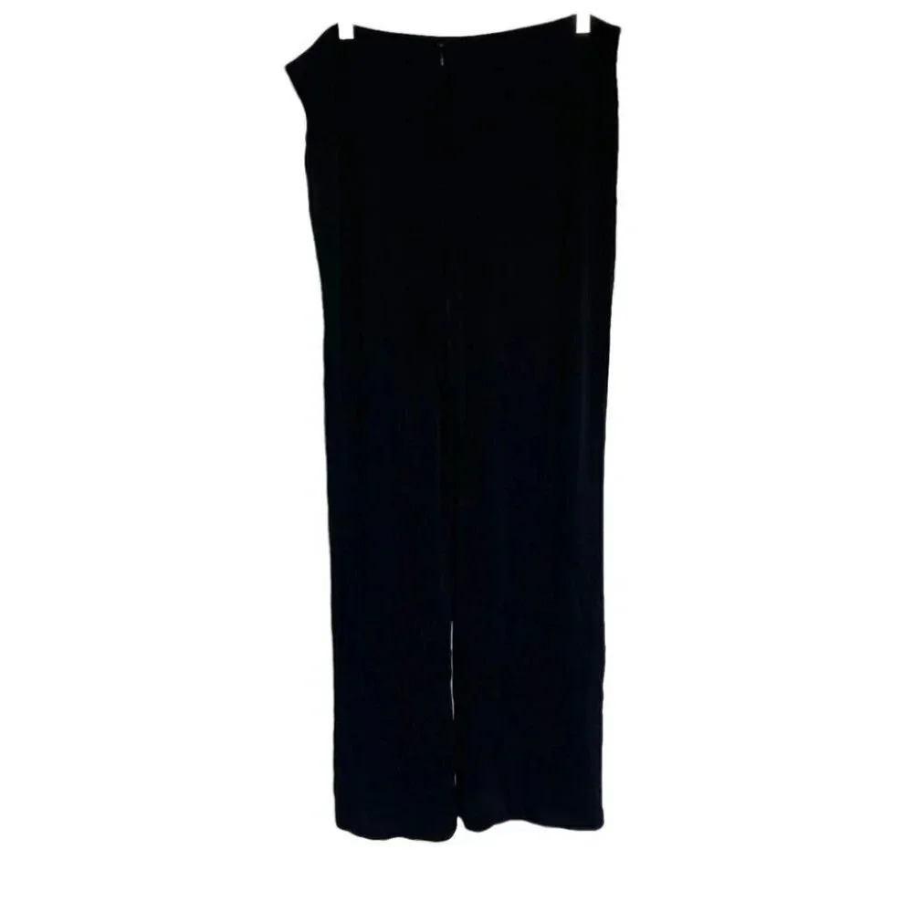 Attention Dress Pants Large Black Wide Leg High Rise Relaxed Workwear Slacks‎